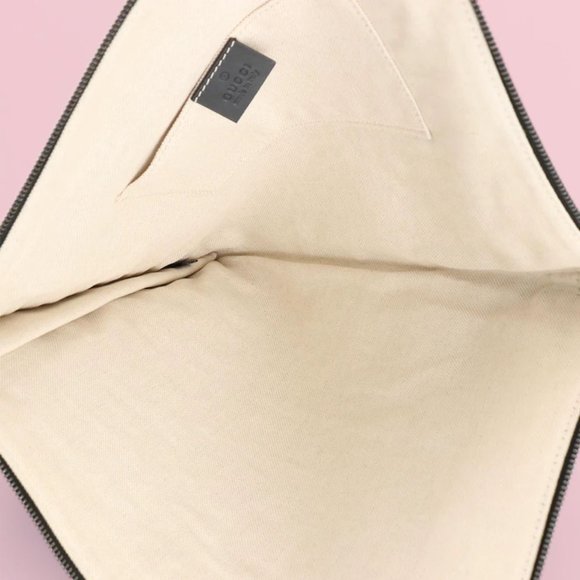 Gucci RARE Kris Knight Black Flora Print Canvas Zip Clutch - Picture 5 of 9